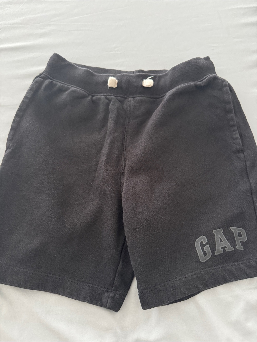 Black GAP kids Fleece Logo Drawstring Shorts. Used. Size M